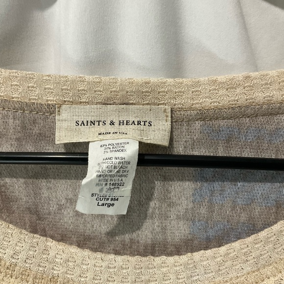 Saints and Hearts Womens Plaid Soft Sweater Size Large Multi Color - Picture 3 of 16